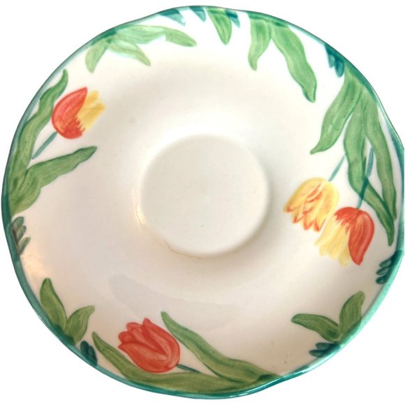 Vtg FRANCISCAN Tulip Teacup and Saucer Hand-Painted England Pristine Retired - Picture 6 of 12